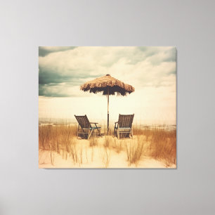 En modern tidnings renodlade retro-kustrealism canvastryck