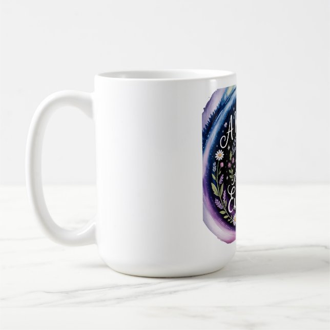 En moders kärlek är svaret på allt kaffemugg (Vänster)