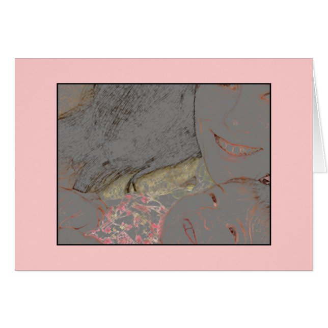 EN MÖDRARKÄRLEK HÄLSNINGSKORT (Framsidan Horizontal)