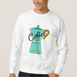 En moka-kanna italienskt kaffe lång ärmad tröja