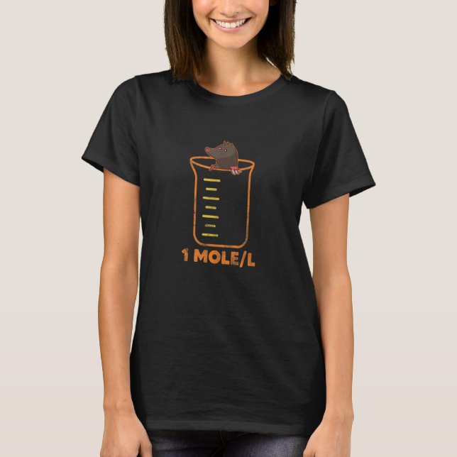 En mole per Liter Chemistry Science Avogadros Da T Shirt (Framsida)