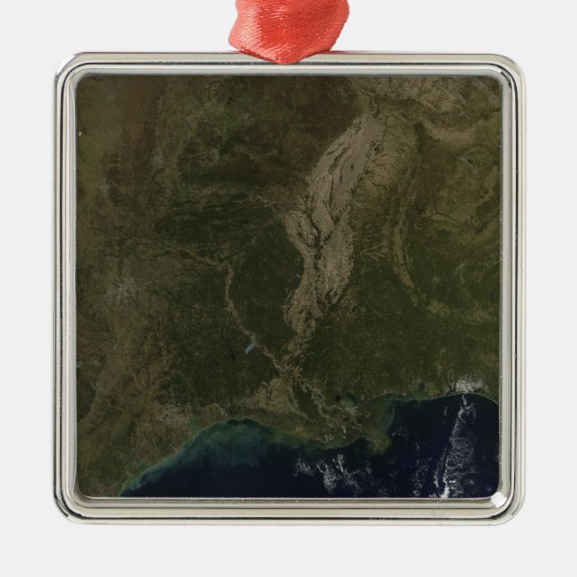 En molnfri syn på södra Stater Julgransprydnad Metall (Framsidan)