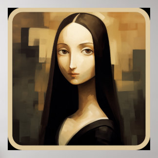 En Mona Lisa har tänkt sig, en klassisk men också Poster