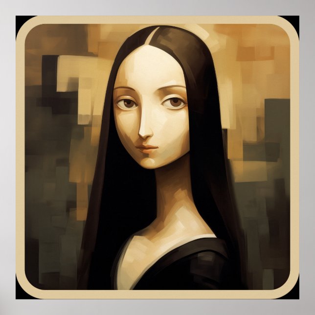 En Mona Lisa har tänkt sig, en klassisk men också  Poster (Framsidan)