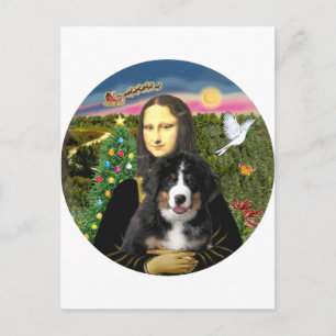 En Mona Lisa jul - Berner MD-valp Helg Vykort