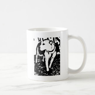 En monochromatic blandad hund för avelPitbull valp Kaffemugg