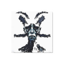 En monokrom abstrakt porträtt