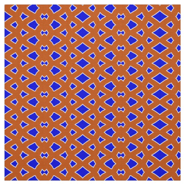 En mönster-design för trendigets orang och blå tyg (Provkarta)