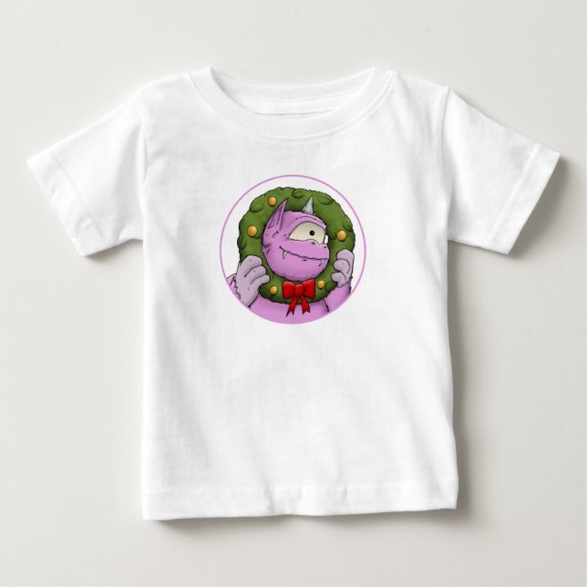 En Monster jul Miracle Baby Shirt T Shirt (Framsida)