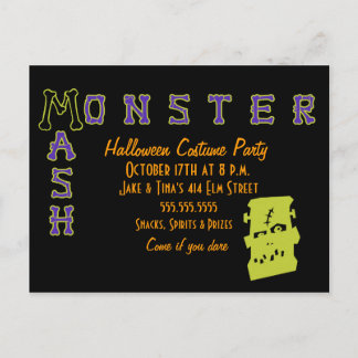 En Monster Mash Inbjudan Vykort