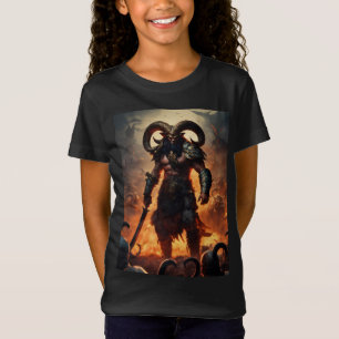 En monsterkrigare med huvudet på en ram 1 t shirt