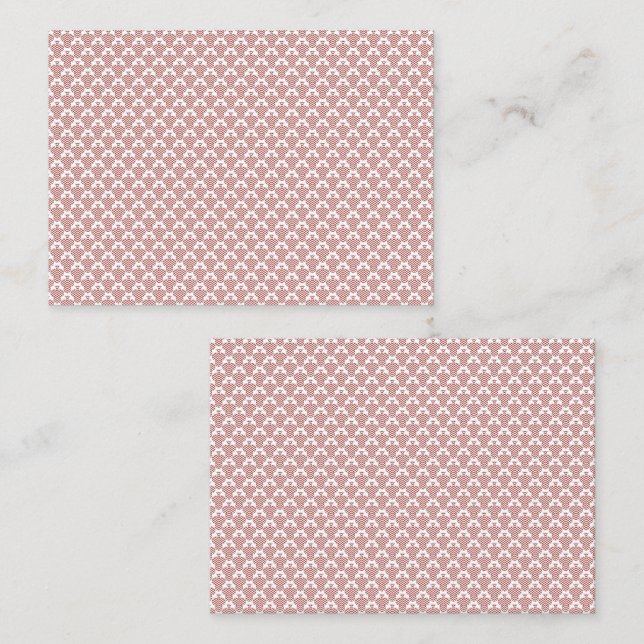 En mönstrad matta med röda och bruna motiv ljuger  tidsbeställning kort (Fram/baksida)