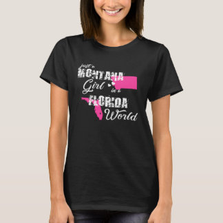 En Montana-flicka i Flor T Shirt