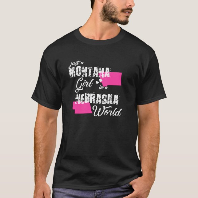 En Montana-flicka i Nebraska T Shirt (Framsida)