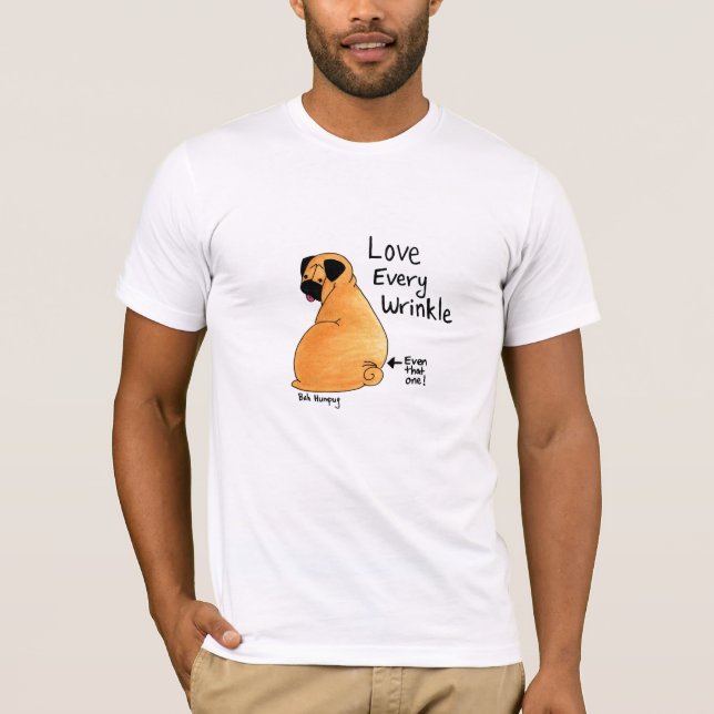 En mops rynkar i Time (lisma mops), T-shirt (Framsida)