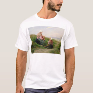 En mor och henne småbarn tee