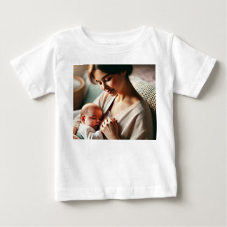 En mor som kramar sin bebis t shirt