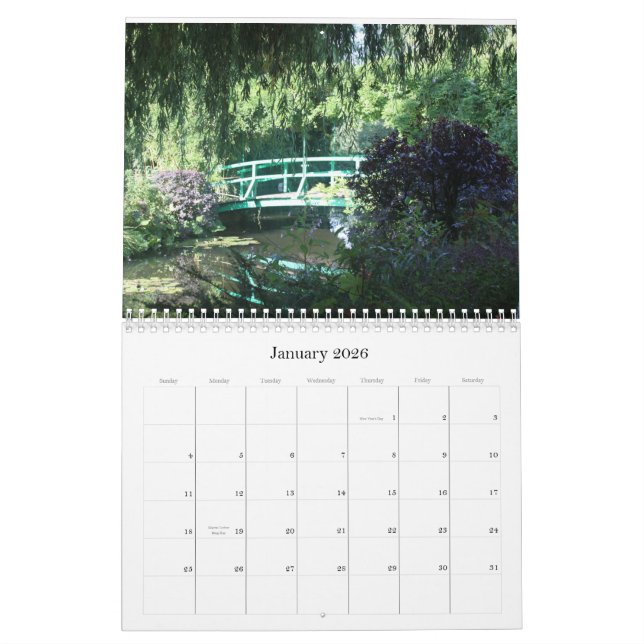 En morgon i Monets trädgård Kalender (Jan 2026)