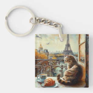 En morgon i Paris Ginger Cat på ett kafé