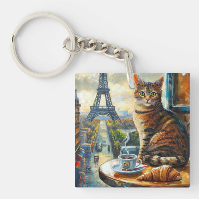 En morgon i Paris | Tabbykatt på kafé (Framsidan)