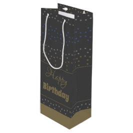 En Mörk Grått Vin giftsäck med stjärnor för födels