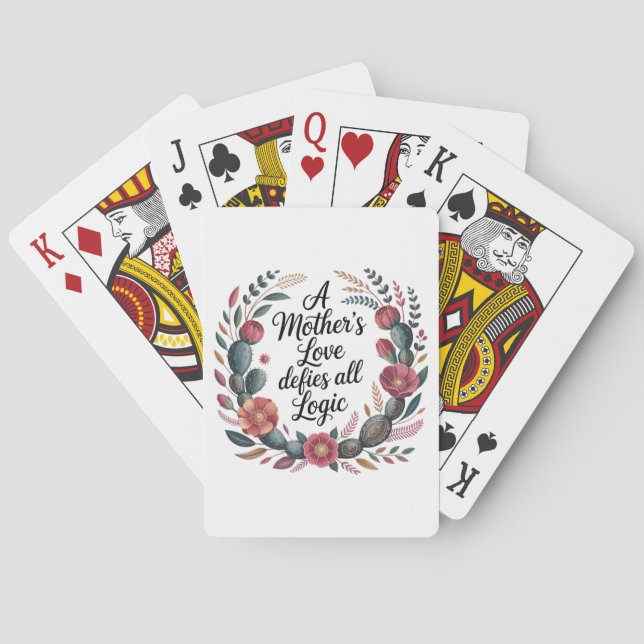 En mors kärlek trotsar all logik casinokort (Baksidan)