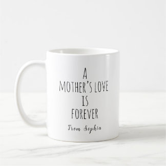 En mors kärlek varar för evigt kaffemugg