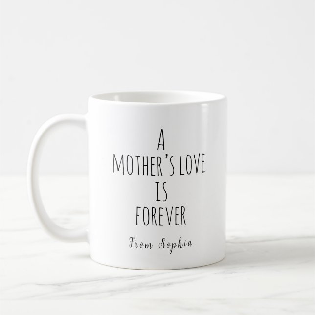 En mors kärlek varar för evigt kaffemugg (Vänster)