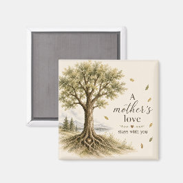 En mors kärlek Vattenfärg Stil Ek Magnet