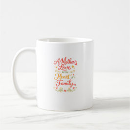 En mors kärleks hjärta familj kaffemugg present