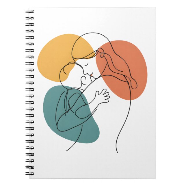 En mors kram: minimalistisk linje anteckningsbok (Framsidan)