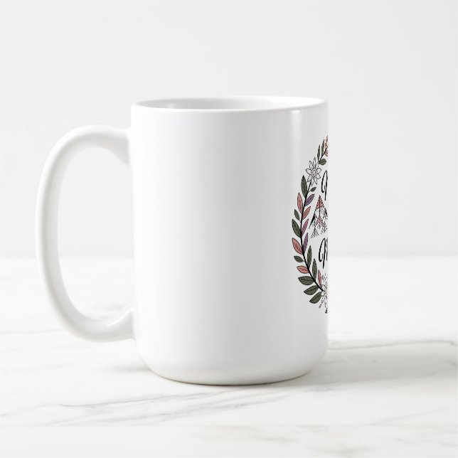 En mors tro flyttar berg kaffemugg (Vänster)
