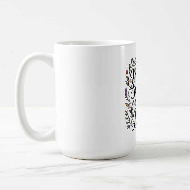 En mors uppoffring är tyst poesi kaffemugg (Vänster)