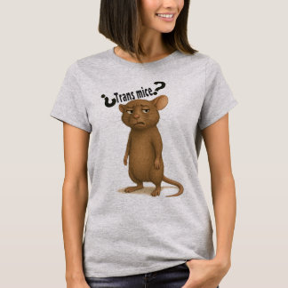 En möss förvirrad av dum påstående t shirt