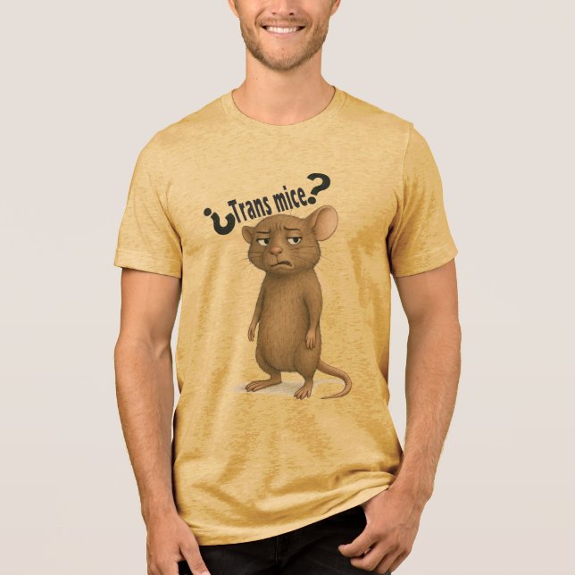 En möss förvirrad av dum påstående t shirt (Framsida)