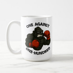 En Mot Hundra – Gorilla Boxningsträning Kaffemugg