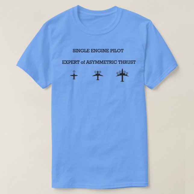 En motorpilotexpert för asymmetrisk dragkraft t shirt (Design framsida)