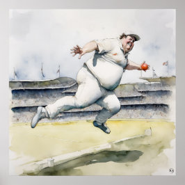 En mottagen fångst - arkivkricketutskrift poster