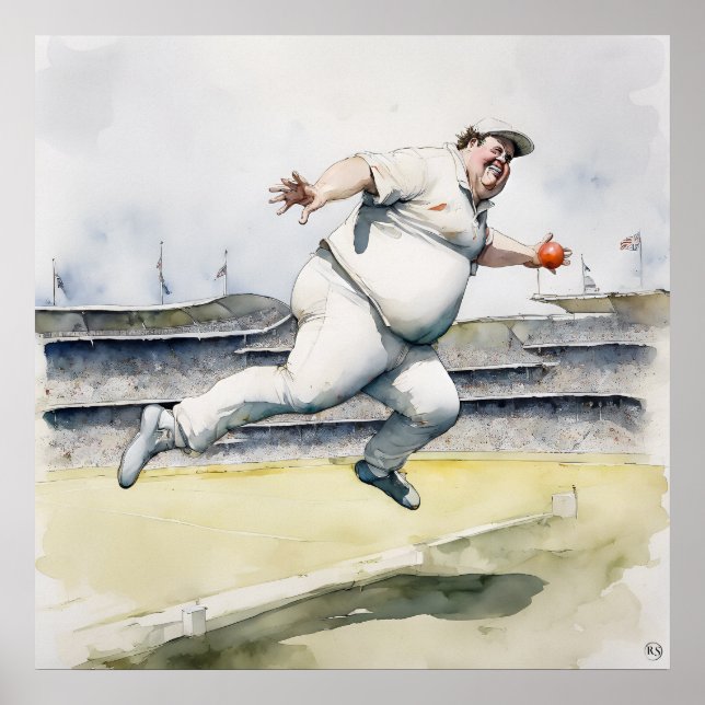 En mottagen fångst - arkivkricketutskrift poster (Framsidan)