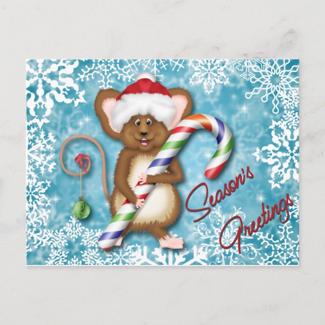 En mousserande säsonhälsningar! helg vykort (Framsida)