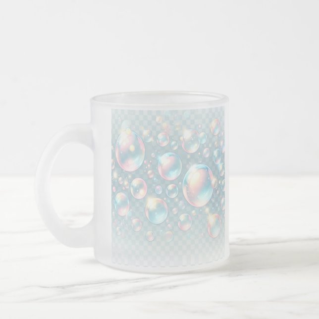En mugg med bubbeltryck och frostad finish (Vänster)