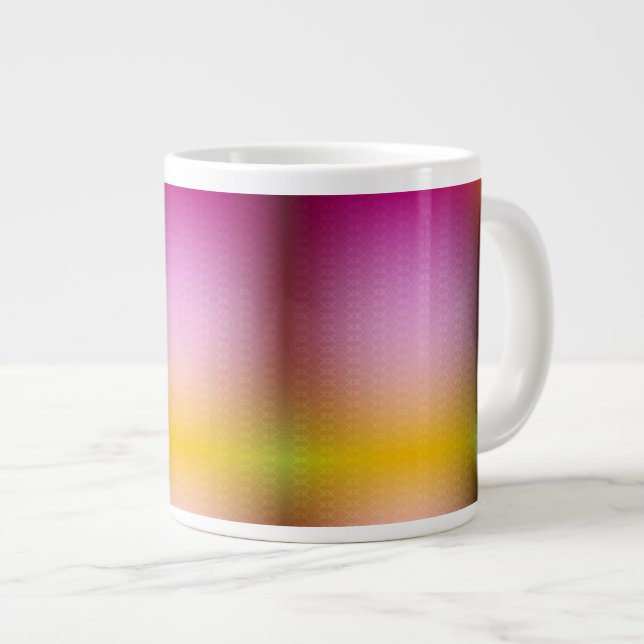 En mugg med en gradientdesign i rosa nyanser jumbo mugg (Framsida höger)