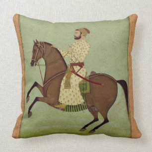 En Mughal adelsman på hästrygg, c.1790, från Kudde