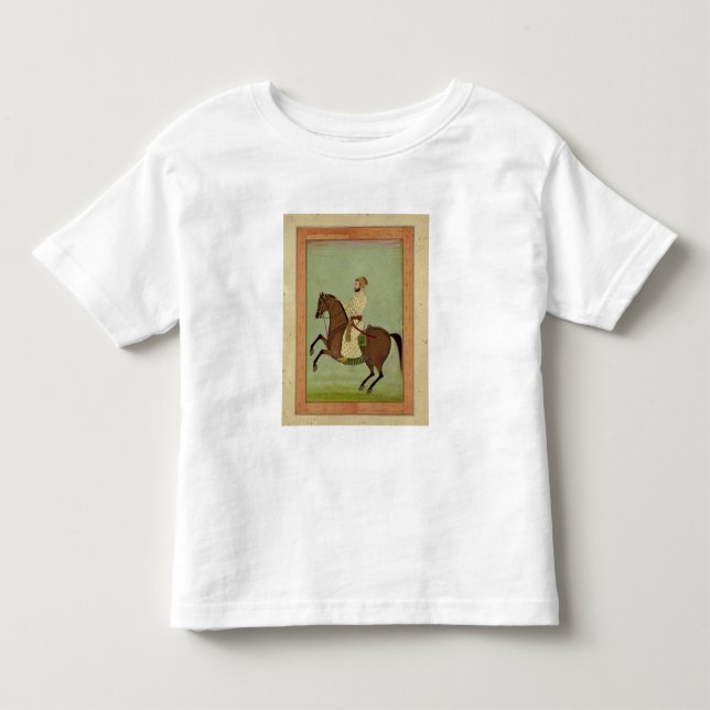 En Mughal adelsman på hästrygg, c.1790, från Tee (Framsida)