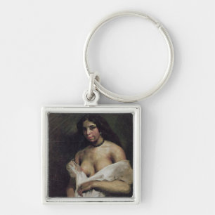 En mulattkvinna, c.1821-24 fyrkantig silverfärgad nyckelring