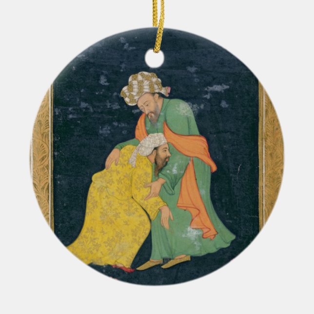 En Mullahstråkföring besegrar till en man i den Julgransprydnad Keramik (Framsidan)