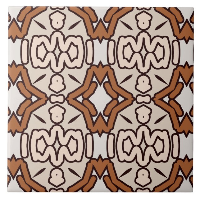 En multifärgad för vintage mönster kakelplatta (Framsidan)