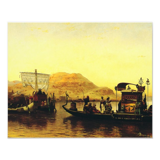 En mummy på Nilen av Frederick Arthur Fototryck (Framsidan)