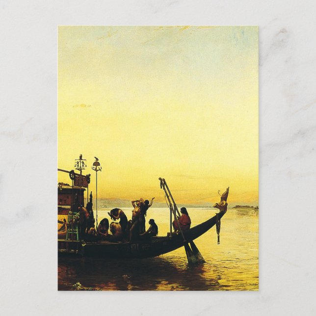 En mummy på Nilen av Frederick Arthur Vykort (Framsida)