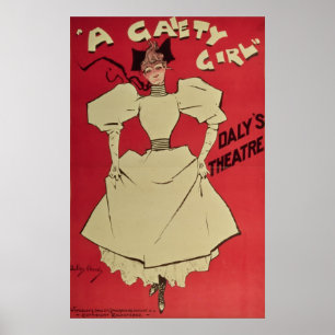 En munterhetflicka på Daly'sens Theatre Poster